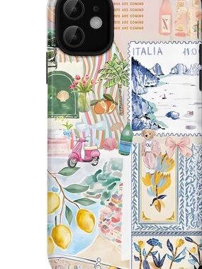 Italy montage i phone 12 phone case